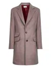 Brunello Cucinelli Notched-lapel Single-breasted Coat In Pink