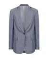 Brunello Cucinelli Notched-lapels Single-breasted Blazer In Gray