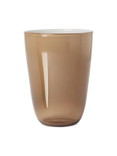 Brunello Cucinelli Nuanced Murano Glass Vase In Brown