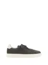 Brunello Cucinelli Nabuk Calfskin Sneakers In Dark Grey