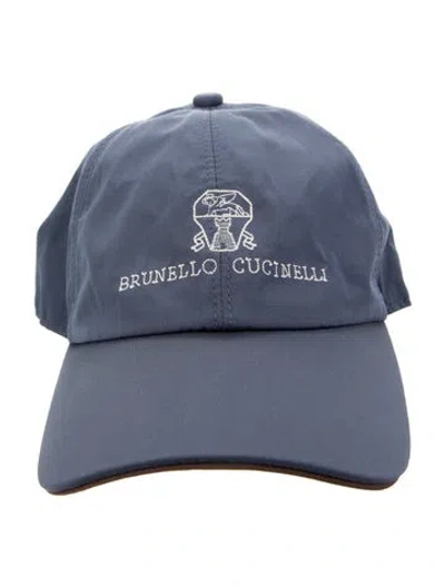 Pre-owned Brunello Cucinelli Nylon Baseball Hat W/tags In Blue