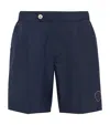 Brunello Cucinelli Nylon Bermuda Shorts In Blue