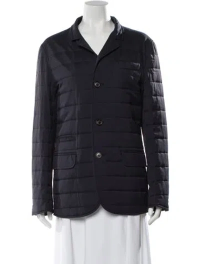 Pre-owned Brunello Cucinelli Nylon Blazer W/ Tags In Blue
