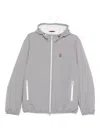 Brunello Cucinelli Nylon Jacket With Hood And Pockets In Gray