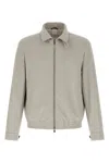 Brunello Cucinelli Men Nylon Bomber Jacket In Gray