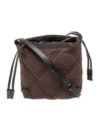 Pre-owned Brunello Cucinelli Nylon Crossbody Bag In Brown
