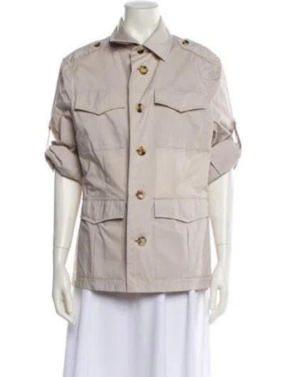 Pre-owned Brunello Cucinelli Nylon Denim Jacket In Pink