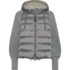 Brunello Cucinelli Hooded Down Jacket With Solomeo Inserts In Gray