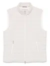 Brunello Cucinelli Quilted High-neck Gilet With Zip In White
