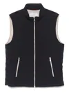 Brunello Cucinelli Dark Blue Nylon Down Jacket In Black