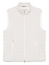 Brunello Cucinelli Quilted High-neck Gilet With Zip In White