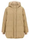 Brunello Cucinelli Nylon Down Jacket Casual Jackets, Parka In Beige