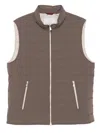 Brunello Cucinelli Men Lightweight Padded Vest In Brown