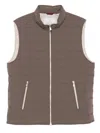 Brunello Cucinelli Men Lightweight Padded Vest In Brown