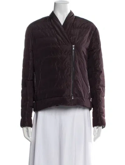 Pre-owned Brunello Cucinelli Nylon Down Jacket In Burgundy