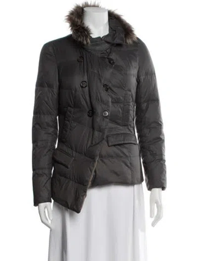 Pre-owned Brunello Cucinelli Nylon Down Jacket In Gray