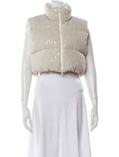 Pre-owned Brunello Cucinelli Nylon Down Jacket In White