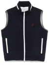 Brunello Cucinelli Gilet In Navy Blue With Front Two-way Zip Fastening