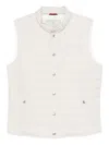 Brunello Cucinelli Nylon Down Vest In White