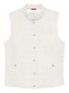 Brunello Cucinelli Nylon Down Vest In White