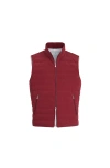 Brunello Cucinelli Nylon Down Vest In Burgundy