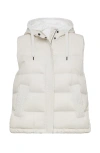 Brunello Cucinelli Nylon Down Vest In Vanilla