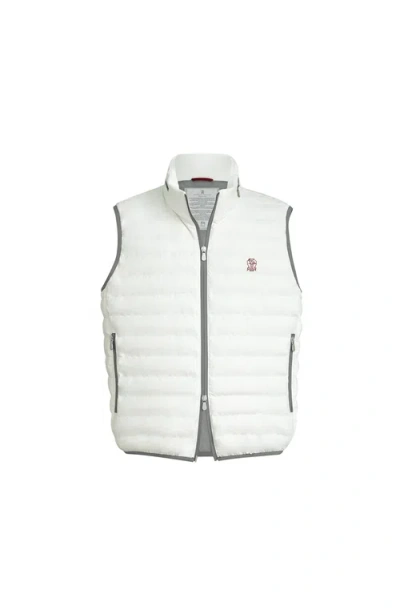 Brunello Cucinelli Nylon Down Vest In White