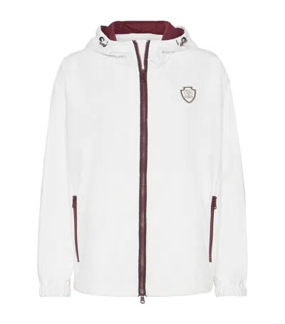 Brunello Cucinelli Nylon Hooded Jacket In White
