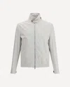 Brunello Cucinelli Men Nylon Jacket In Gray
