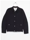 Brunello Cucinelli Dark Blue Nylon Short Jacket In Black