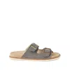 Brunello Cucinelli Slides Sandals In Suede Leather