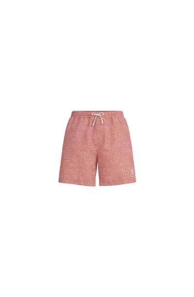 Brunello Cucinelli Nylon Swim Shorts In Orange