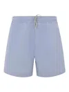 Brunello Cucinelli Nylon Swimsuit With Logo Embroidery In Azul
