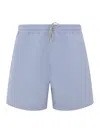 Brunello Cucinelli Nylon Swimsuit With Logo Embroidery In Blue