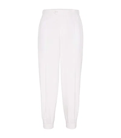 Brunello Cucinelli Nylon Tapered Trousers In White