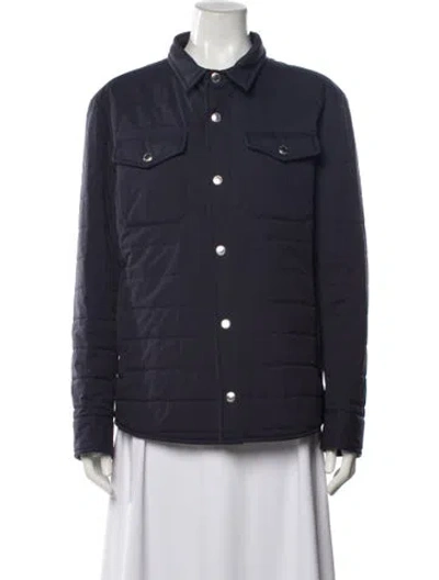 Pre-owned Brunello Cucinelli Nylon Utility Jacket In Blue