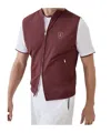 Brunello Cucinelli Nylon Vest With Logo In Burgundy