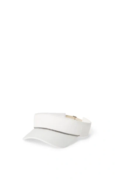 BRUNELLO CUCINELLI BRUNELLO CUCINELLI NYLON VISOR WITH MONILI