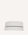 Brunello Cucinelli Women Nylon Visor With Shiny Band In Gray
