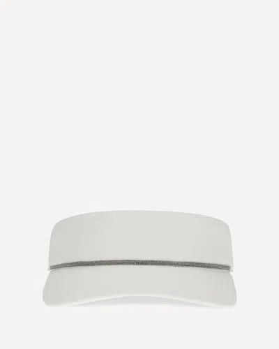 BRUNELLO CUCINELLI NYLON VISOR WITH SHINY BAND