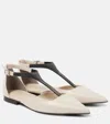 Brunello Cucinelli Monili Leather Flats In Oat
