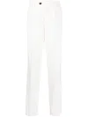 Brunello Cucinelli Off-centre Fastening Chinos In Weiss