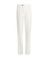 Brunello Cucinelli Velvet Trousers Rolled Cuffs In White