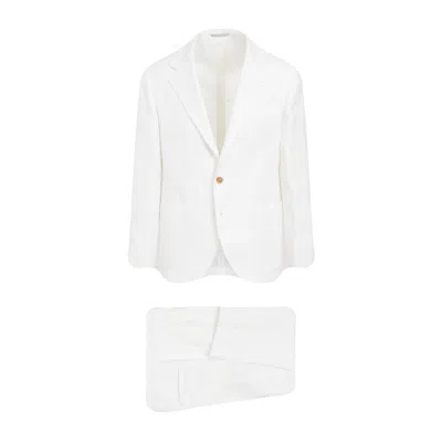 Brunello Cucinelli Off White Linen Suit