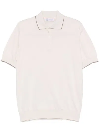 Brunello Cucinelli Off White Logo Polo Shirt