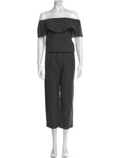 Pre-owned Brunello Cucinelli Off-the-shoulder Jumpsuit In Gray