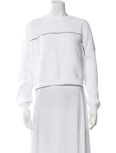 Pre-owned Brunello Cucinelli Off-the-shoulder Sweater W/ Tags In White