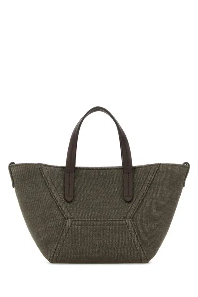 Brunello Cucinelli Olive Green Fabric Handbag