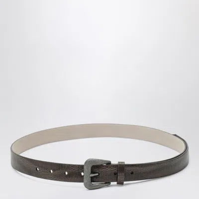 Brunello Cucinelli Olive-green Leather Belt Women