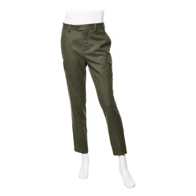 Pre-owned Brunello Cucinelli Olive Green Wool Cargo Pants Leisure Fit Size 48